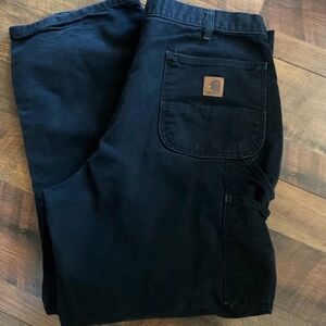 Carhartt Cargo Work Pants size 38 x 30 Carpenter Jeans Black